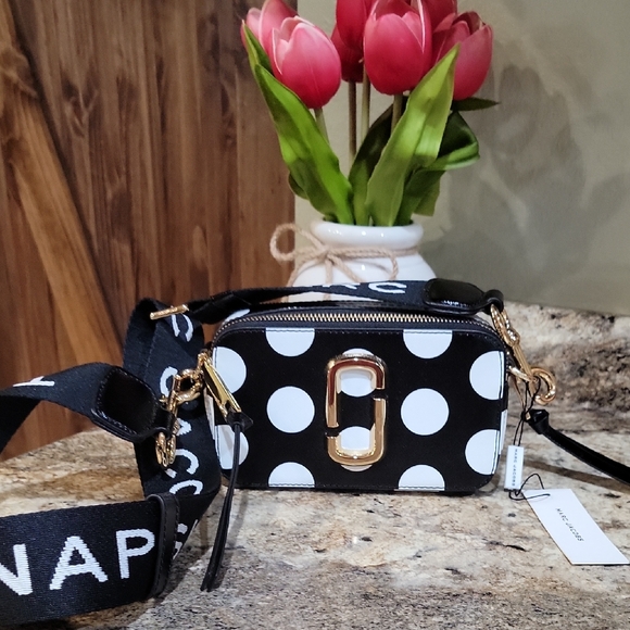 Marc Jacobs Handbags - Marc Jacobs Black and White Dot Small Snapshot Camera Bag